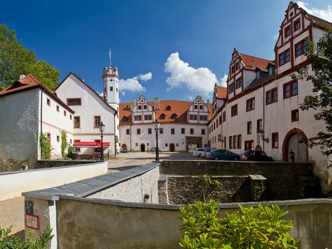 Innenhof der Doppelschlossanlage Forder- und Hinterglauchau