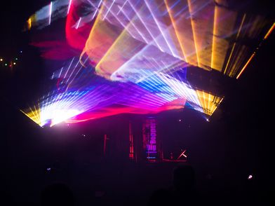 Lasershow zur Nacht der Schlösser im Schloss Waldenburg