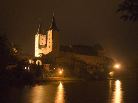 Schloss Rochlitz bei Nacht